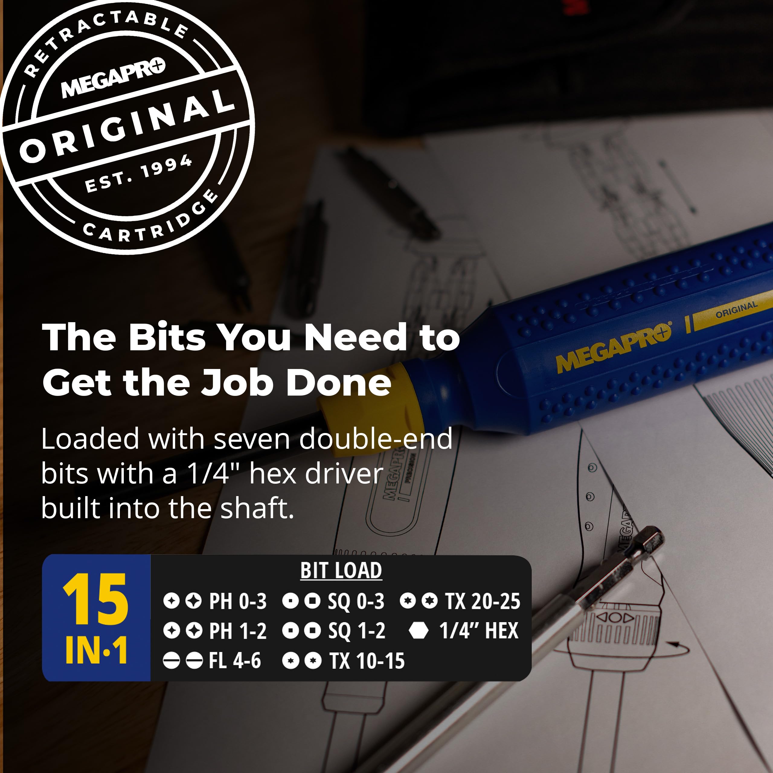 IO霧PRO CREATEs MEGAPRO® 15-in-1 Original Multi-bit Screwdriver | Home DIY